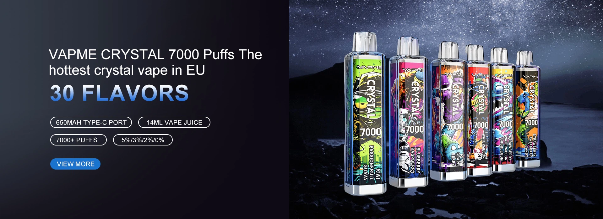 VAPME CRYSTAL 7000 Puffs The hottest crystal vape in EU